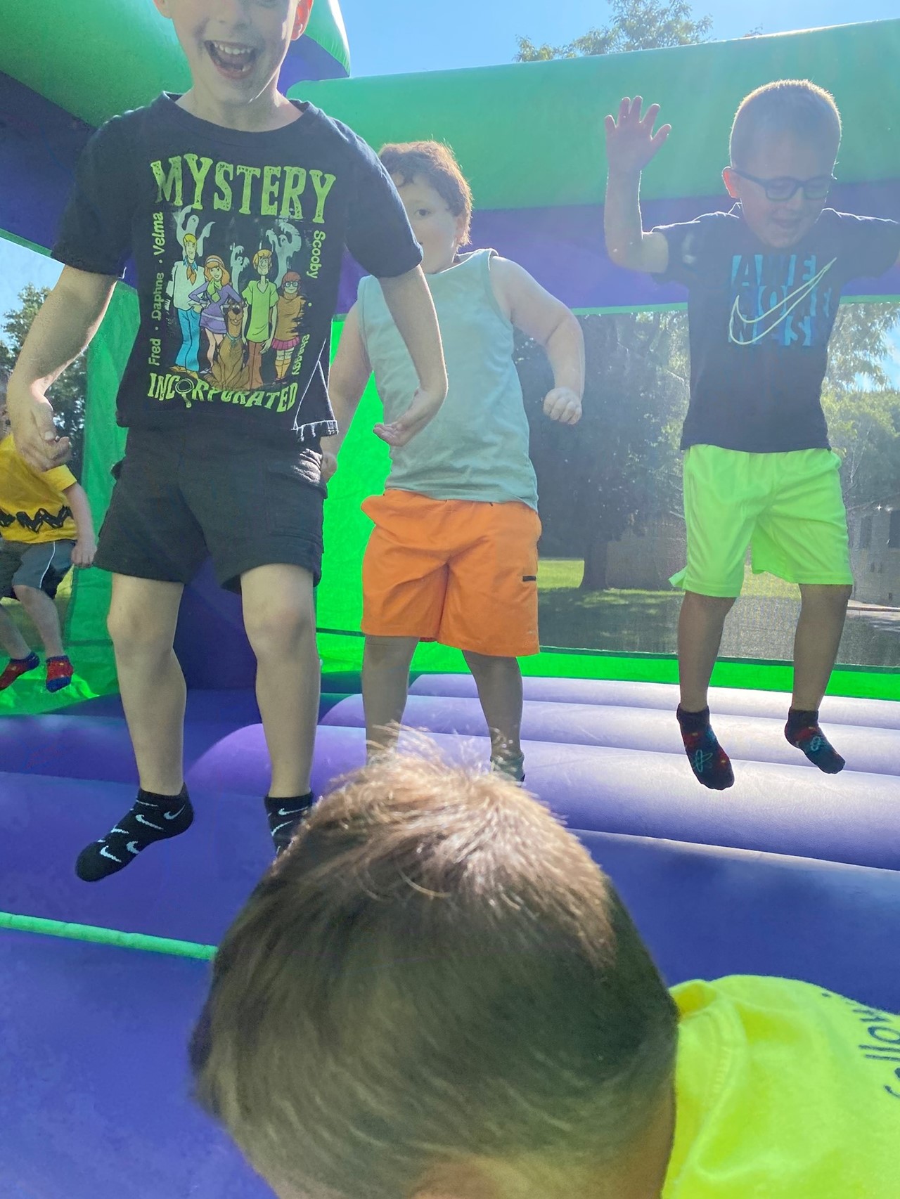 Bouncing around at Maplehurst Bounce House and Snocone Day!!!